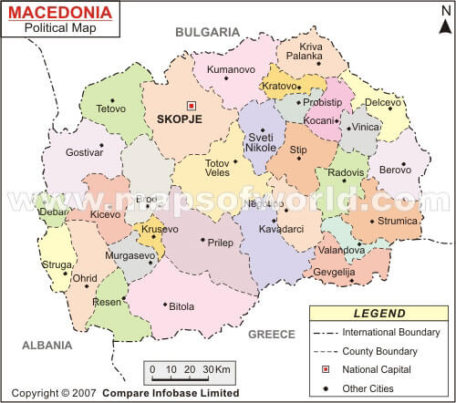 macedonia political map